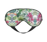 Máscara de ojos de plantas tropicales para hombres y mujeres, máscara para dormir con correa fácil de ajustar, cubierta de ojos nocturna para viajes