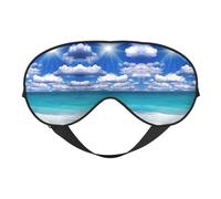 Máscara de ojos de playa y mar para máxima comodidad para dormir, ajustable, transpirable y elegante, perfecta para sensibilidad a la luz, insomnio