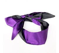 Máscara de Ojos de Satén, Máscara de Ojos de Encaje, Máscara para Dormir, Máscara de Ojos de Satén, Máscara de Ojos de Seda (Set de 3) -G6 (Negro púrpura)
