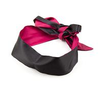 Máscara de Ojos de Satén, Máscara de Ojos de Encaje, Máscara para Dormir, Máscara de Ojos de Satén, Máscara de Ojos de Seda (Set de 3) -G6 (Negro-rojo rosa)