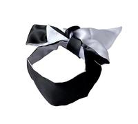 Máscara de Ojos de Satén, Máscara de Ojos de Encaje, Máscara para Dormir, Máscara de Ojos de Satén, Máscara de Ojos de Seda (Set de 3) -G6 (Negro Blanco)