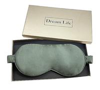 Máscara de ojos de seda de morera 100 % de 22 mm para dormir, seda de morera pura del revés, máscara de ojos para hombres y mujeres, para viajes en avión