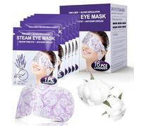 Máscara de ojos de vapor 16Pcs Antifaz para dormir Máscara De Vapor Calentada Para Ojos Hinchados autocalentada máscara de ojos de sueño caliente desechable (Lavender)