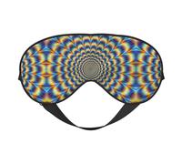 Máscara de ojos en espiral con ilusión óptica GIF, transpirable, ajustable, para dormir, con correa elástica