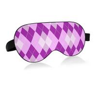 Máscara de ojos esencial de noche con banda elástica ajustable, opaca, para camping, dormir, transporte público, color melocotón y morado