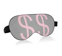 Máscara de ojos esencial de viaje con símbolo minimalista rosa y gris con banda elástica ajustable, opaca, cubierta de ojos de motel, para hombre y hogar