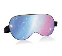 Máscara de ojos esencial para dormir con banda elástica ajustable, opaca, para motel, cuidado de la piel, oficina, color azul y rosa
