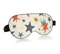 Máscara de ojos esencial para dormir con diseño de estrellas de corona con banda elástica ajustable, opaca, acogedora máscara de ojos para dormir en transporte público