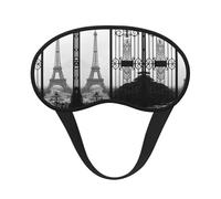 Máscara de ojos estampada de la Torre Eiffel de París, con borde negro, con buen efecto de sombreado, es una opción ideal para viajes, meditación, etc