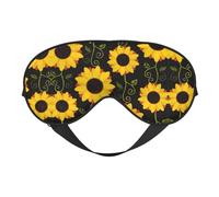Máscara de ojos floral de girasol para máxima comodidad para dormir, ajustable, transpirable y elegante, perfecta para sensibilidad a la luz, insomnio