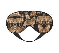 Máscara de ojos Golden Retrievers para máxima comodidad para dormir, ajustable, transpirable y elegante, perfecta para sensibilidad a la luz, insomnio