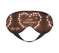Máscara de ojos Happy Valentine Lights para máxima comodidad para dormir, ajustable, transpirable y elegante, perfecta para sensibilidad a la luz, insomnio