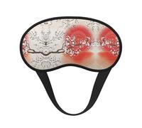 Máscara de ojos impresa con reflejo de sol, borde negro, con buen efecto de sombreado, es una opción ideal para viajes, meditación, etc