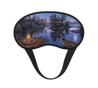 Máscara de ojos Lake Camping con borde negro, con buen efecto de sombreado, es una opción ideal para viajes, meditación, etc