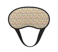 Máscara de ojos lavable con estampado de margaritas de mariposa para adultos para bloqueo de luz de siesta, para el hogar, hotel, avión, camping