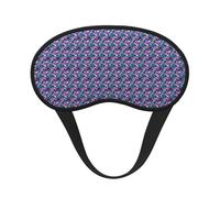 Máscara de ojos lavable con estampado de mariposas y flores moradas para adultos para bloqueo de luz de siesta, para el hogar, hotel, avión, camping