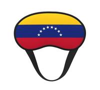 Máscara de ojos lavable para adultos con estampado de bandera de Venezuela para bloqueo de luz para el hogar, hotel, avión, camping