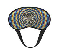 Máscara de ojos lavable unisex con diseño de ilusión óptica en espiral, para dormir, bloqueo de luz, para el hogar, hotel, camping