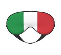 Máscara de ojos lavable y portátil con estampado de bandera de Italia, cubierta de ojos suave y transpirable, se adapta a todas las cabezas ajustable