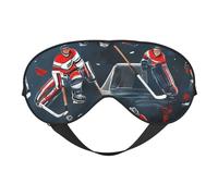 Máscara de ojos ligera con estampado creativo de elementos de hockey para viajes, yoga, siesta, meditación, camping, trabajo, relajación