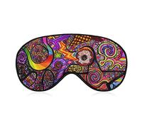 Máscara de ojos ligera y cómoda para hombres, mujeres y niños, colorida estrella arcoíris línea Spirit Art antifaz para dormir para siestas, viajes, ojos secos, lavable a máquina BlockLight