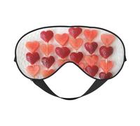 Máscara de ojos Love Strawberry para máxima comodidad para dormir, ajustable, transpirable y elegante, perfecta para sensibilidad a la luz, insomnio