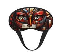 Máscara de ojos mecánica colorida para dormir, máscara de ojos suave y cómoda, relajante, cero presión, venda nocturna