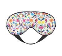 Máscara de ojos mexicana Otomi de animales, máscara opaca unisex, fundas para dormir con correas ajustables, máscara de ojos de viaje