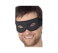 Máscara De Ojos Negra Zorro Para Hombre Con Corbata Accesorio De Disfraz