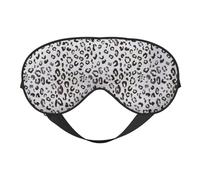 Máscara de ojos opaca de doble cara con estampado de leopardo, para dormir toda la noche, para mujeres y hombres