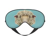 Máscara de ojos opaca suave con diseño de cabeza de oveja, diseño retro de animales, máscara de ojos de viaje, fundas de ojos para dormir de lado, máscara de ojos para hombres y mujeres