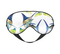 Máscara de ojos opaca suave con estampado artístico de peces, máscara de ojos de viaje, fundas de ojos para dormir de lado, máscara de ojos para dormir para hombres y mujeres