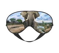 Máscara de ojos opaca suave con estampado de animales salvajes africanos, máscara de ojos de viaje, fundas de ojos para dormir de lado, máscara de ojos para dormir para hombres y mujeres