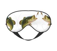 Máscara de ojos opaca suave con estampado de hilo de pescar para comer peces, máscara de ojos de viaje, fundas de ojos para dormir de lado, máscara de ojos para dormir para hombres y mujeres