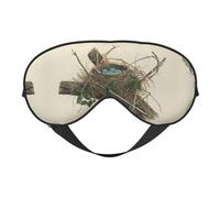 Máscara de ojos opaca suave con estampado de nido de pájaros, máscara de ojos de viaje, fundas de ojos para dormir de lado, máscara de ojos para dormir para hombres y mujeres