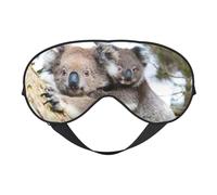 Máscara de ojos opaca suave con estampado de oso koala, máscara de ojos de viaje, fundas de ojos para dormir de lado, máscara de ojos para dormir para hombres y mujeres
