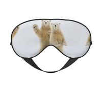 Máscara de ojos opaca suave con estampado de oso polar, máscara de ojos de viaje, fundas de ojos para dormir de lado, máscara de ojos para dormir para hombres y mujeres