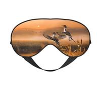 Máscara de ojos opaca suave con estampado de pato de pintura al óleo, máscara de ojos de viaje, fundas de ojos para dormir de lado, máscara de ojos para dormir para hombres y mujeres