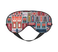 Máscara de ojos opaca suave con estampado de símbolos de Inglaterra, máscara de ojos de viaje, fundas de ojos para dormir de lado, máscara de ojos para dormir para hombres y mujeres