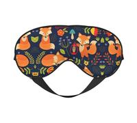 Máscara de ojos opaca suave con estampado de zorro animal, máscara de ojos de viaje, fundas de ojos para dormir de lado, máscara de ojos para dormir para hombres y mujeres