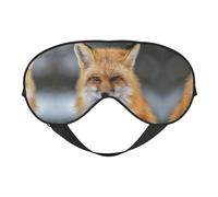 Máscara de ojos opaca suave con estampado de zorro, máscara de ojos de viaje, fundas de ojos para dormir de lado, máscara de ojos para dormir para hombres y mujeres