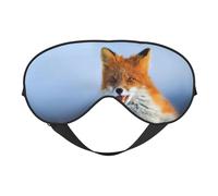 Máscara de ojos opaca suave con estampado de zorro, máscara de ojos de viaje, fundas de ojos para dormir de lado, máscara de ojos para dormir para hombres y mujeres