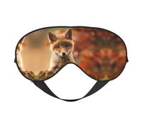 Máscara de ojos opaca suave con estampado de zorro para bebé, máscara de ojos de viaje, fundas de ojos para dormir de lado, máscara de ojos para dormir para hombres y mujeres