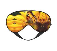 Máscara de ojos opaca suave de doble cara con diseño de mariposa, para dormir, para viajes, dormir