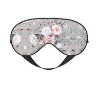 Máscara de ojos opaca suave de doble cara con diseño de plantas, flores, relajación, cero presión, noche