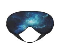 Máscara de ojos opaca suave de doble cara con galaxia, máscara de ojos para dormir de viaje, máscara de ojos