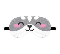 Máscara de ojos para bloquear el patrón de animales divertidos para dormir, relajarse y viajar a bordo de tren o avión