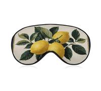 Máscara de ojos para dormir, acuarela, limones y ramas, para mujeres y hombres, correa ajustable, cubierta de ojos vendados, para viajes, yoga, siesta, trabajo