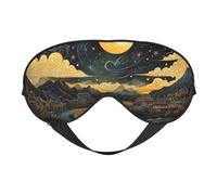 Máscara de ojos para dormir, bloqueo de luz, antifaz para dormir, con correa ajustable, sombra de ojos opaca para yoga, siesta, viajes, fiesta