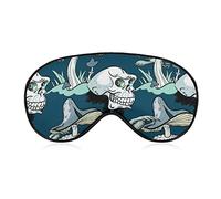 Máscara de ojos para dormir cómoda y supersuave con diseño de calavera de hongo mágico y gaviota para niños y niñas, visera con correa ajustable, descanso para el almuerzo, máscara para dormir de vi